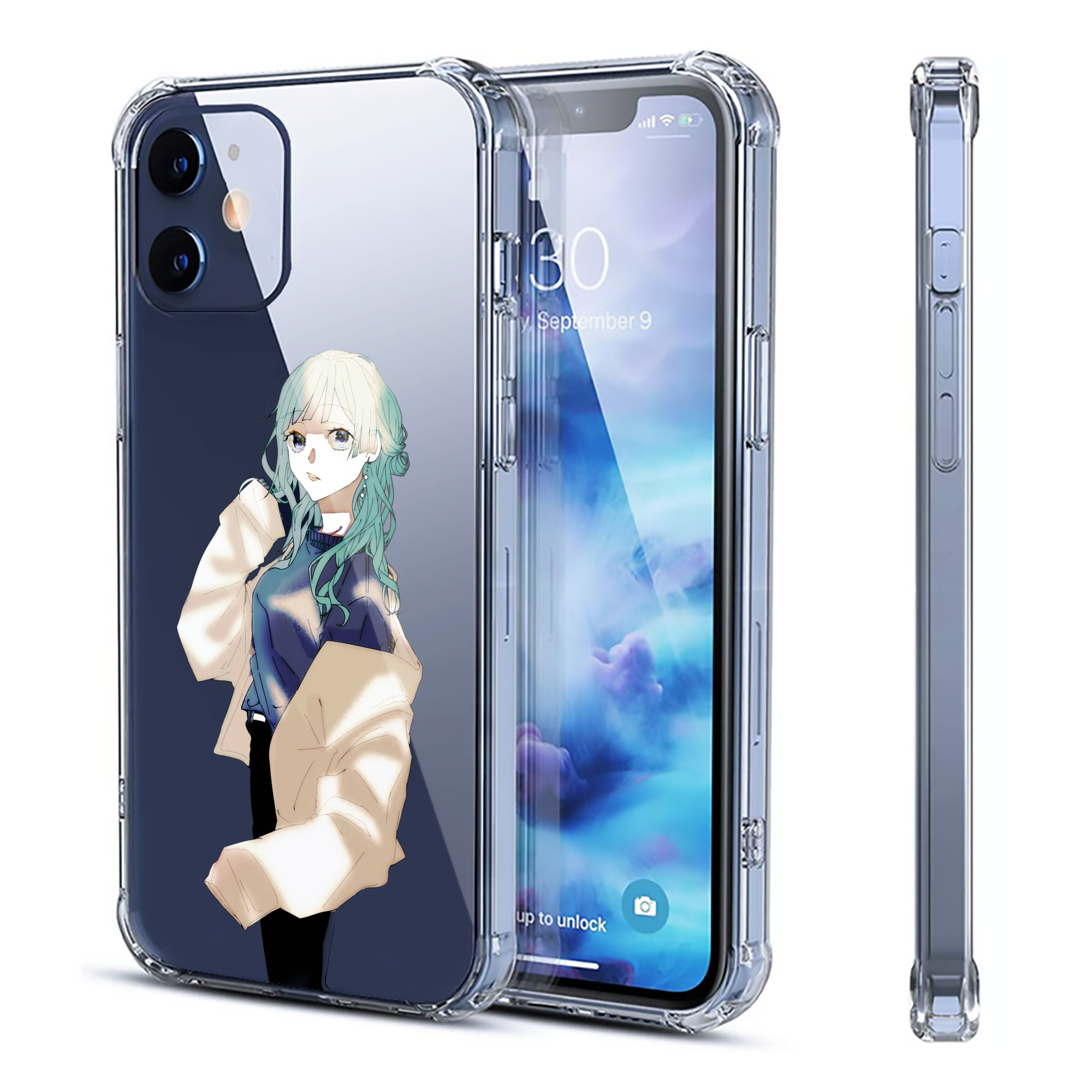 （画像用） 呪術廻戦 Jujutsu Kaisen 【iPhone 12シリーズ対応】透明スマホケース（クリアソフトケース）
